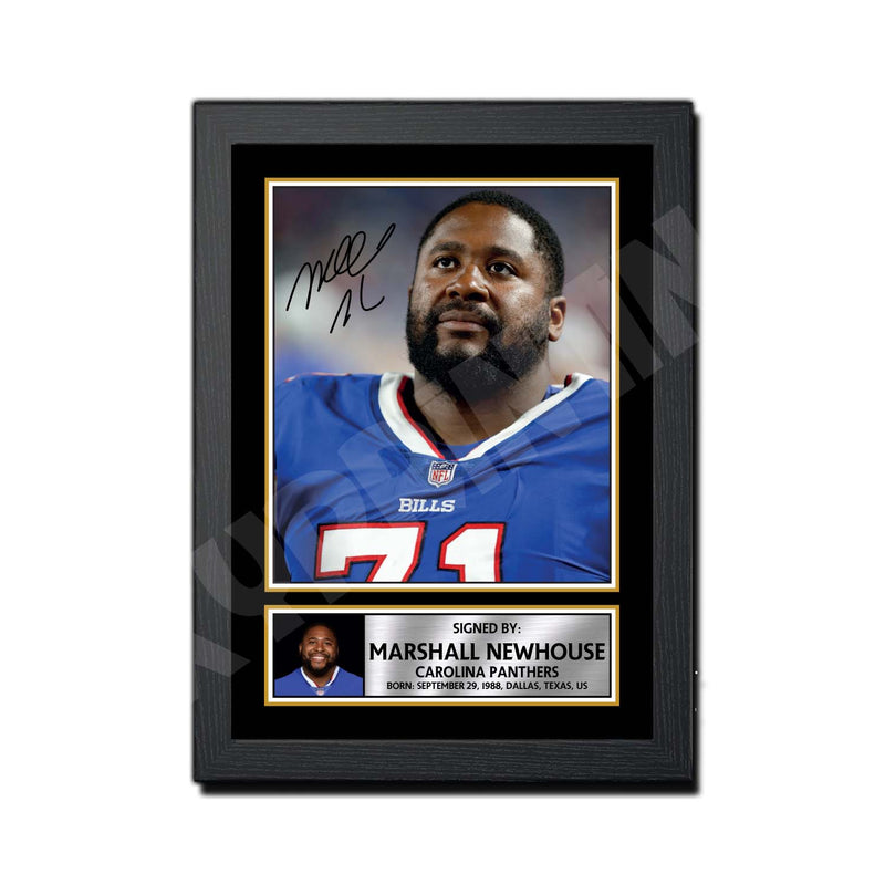 Marshall Newhouse 1 Limited Edition Football Signed Print - American Footballer