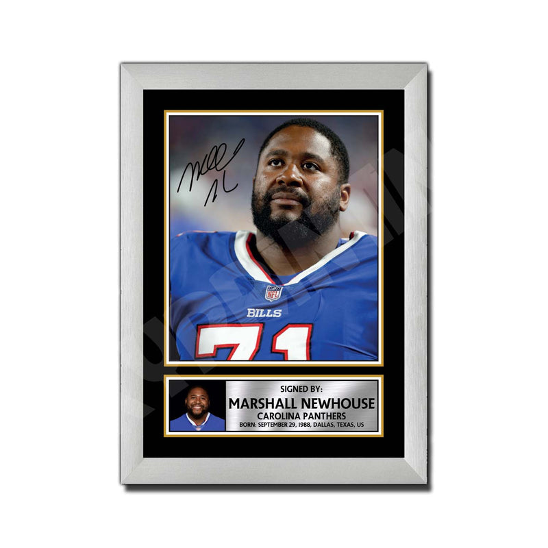 Marshall Newhouse 1 Limited Edition Football Signed Print - American Footballer