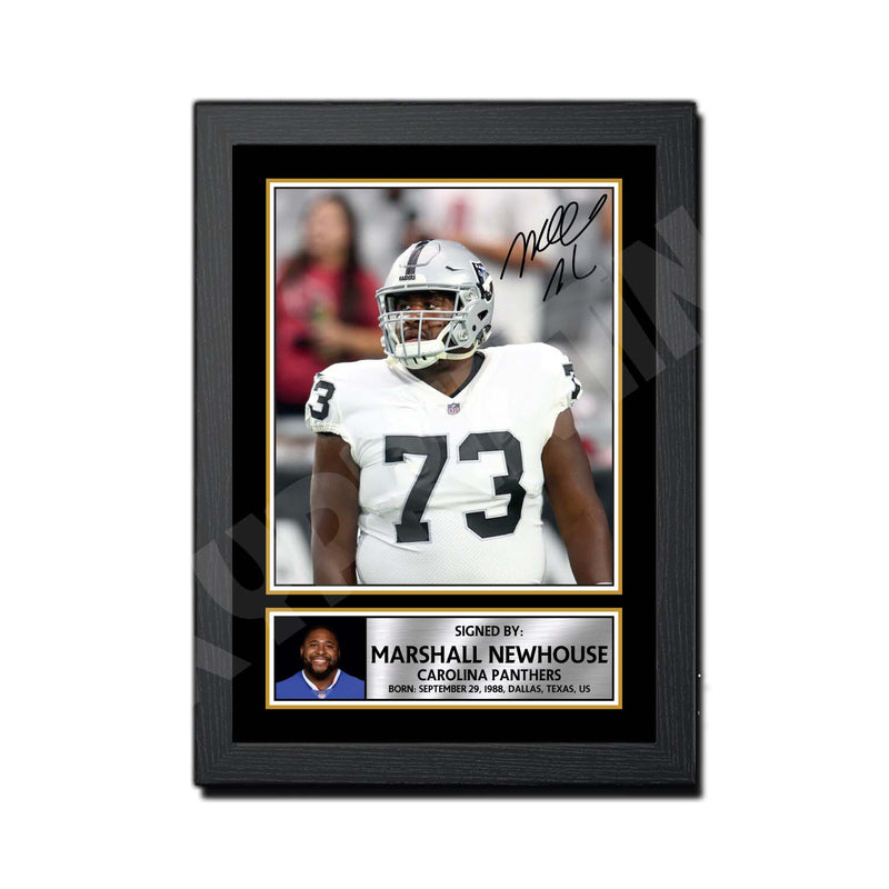 Marshall Newhouse 2 Limited Edition Football Signed Print - American Footballer