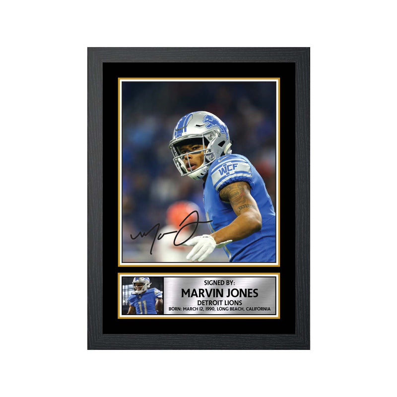 Marvin Jones Limited Edition Football Signed Print - American Footballer
