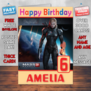 Personalised Mass Effect 3 Girl Inspired Style Game Kids Inspired Birthday Card (SA)