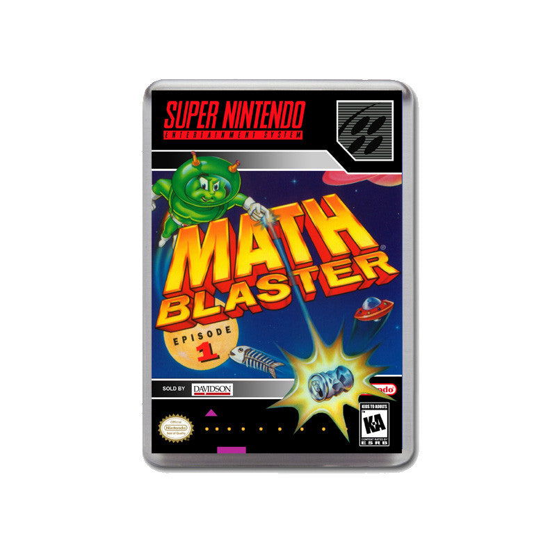 Math Blaster Episode 1 - SNES GAME inspired Retro Gaming Magnet