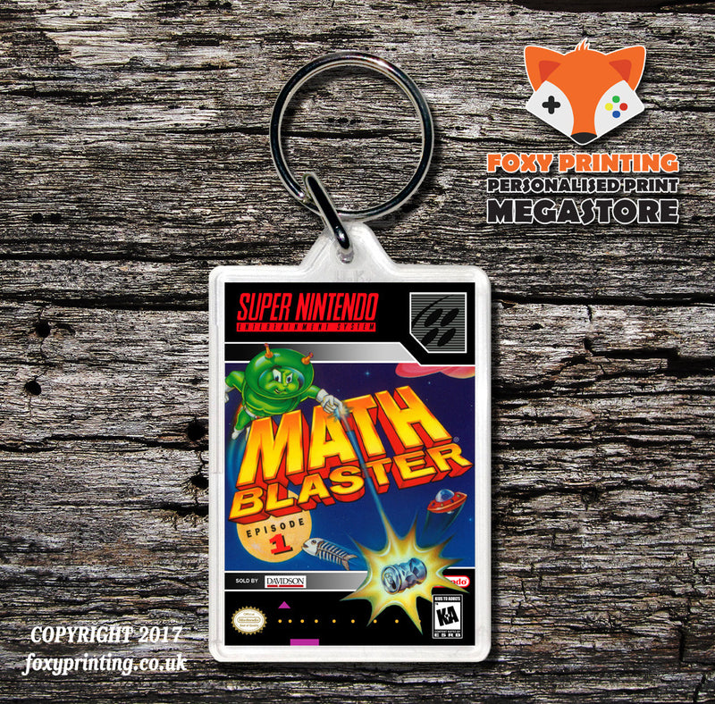 Math Blaster Episode 1 Game Inspired Retro Gaming Keyring