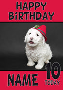 Mathezer Puppy DOGS AND Funny Puppy Kids Adult Personalised Birthday Card