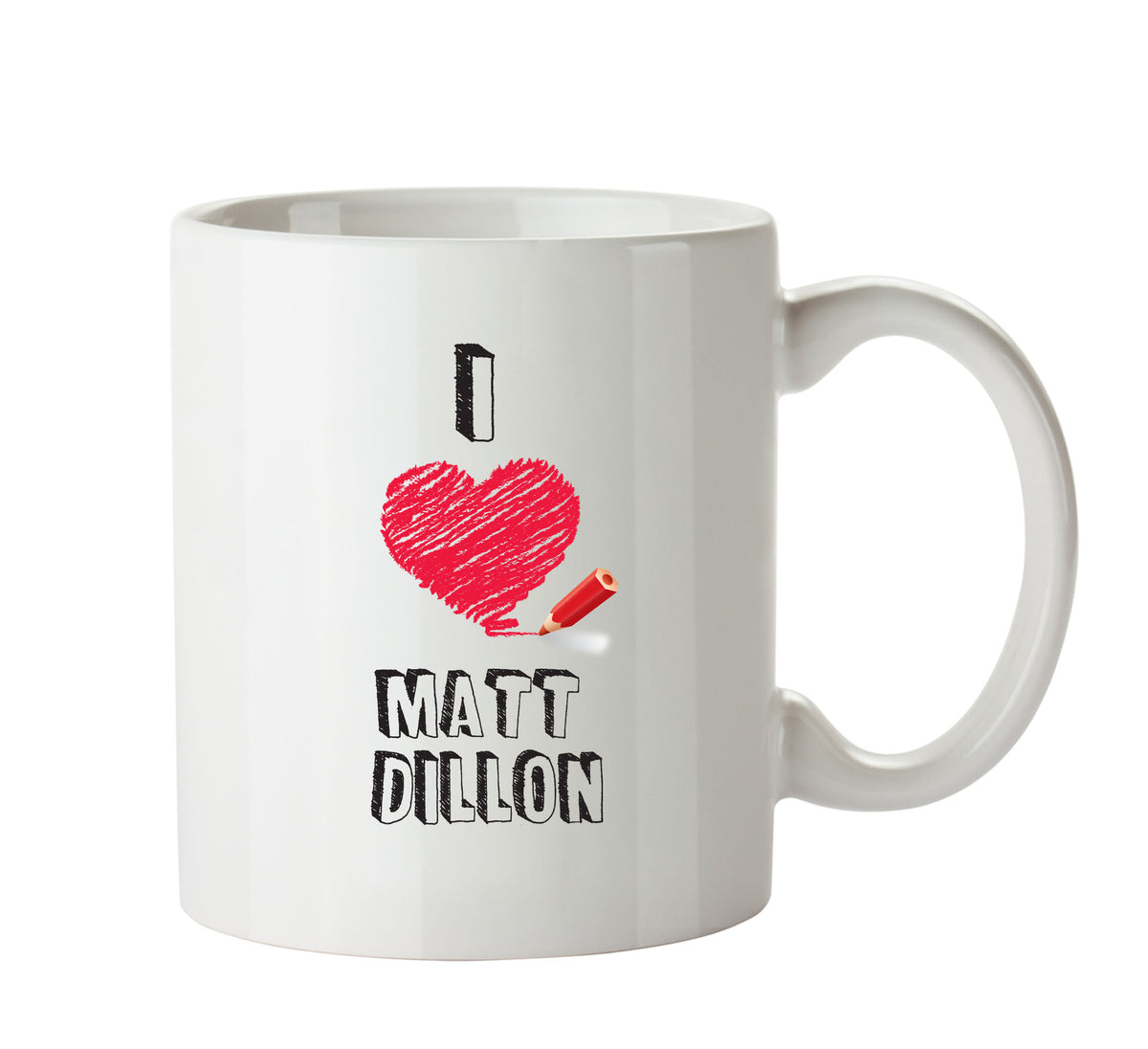 I Love Matt Dillon Celebrity Mug Office Mug – printed mug product image 1