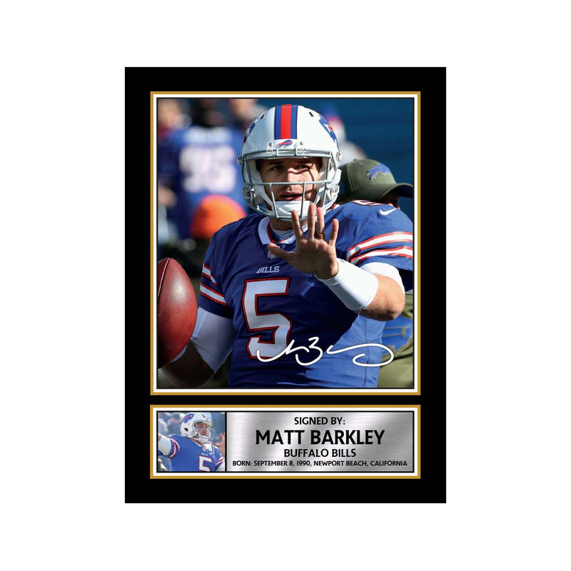 Matt Barkley Limited Edition Football Signed Print - American Footballer