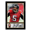Matt Bosher 1 Limited Edition Football Signed Print - American Footballer