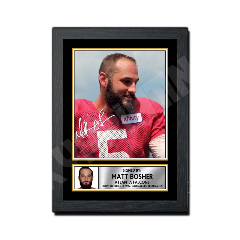 Matt Bosher 2 Limited Edition Football Signed Print - American Footballer