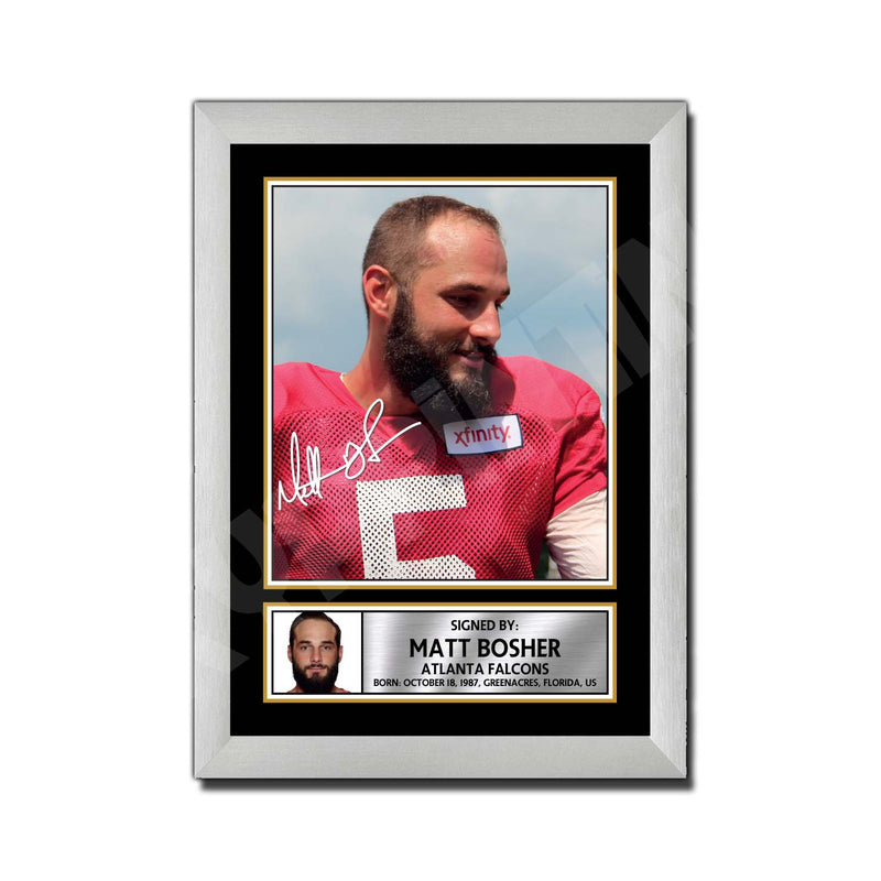 Matt Bosher 2 Limited Edition Football Signed Print - American Footballer