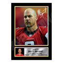 Matt Bryant 1 Limited Edition Football Signed Print - American Footballer