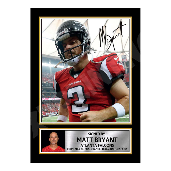 Matt Bryant 2 American Football Printed Signature Print