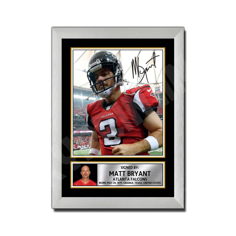 Matt Bryant 2 Limited Edition Football Signed Print - American Footballer