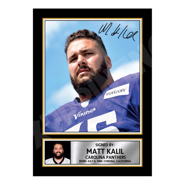 Matt Kalil 1 American Football Printed Signature Print