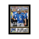 Matt Prater Limited Edition Football Signed Print - American Footballer