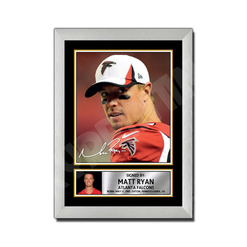 Matt Ryan 2 Limited Edition Football Signed Print - American Footballer
