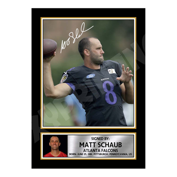 Matt Schaub 2 American Football Printed Signature Print
