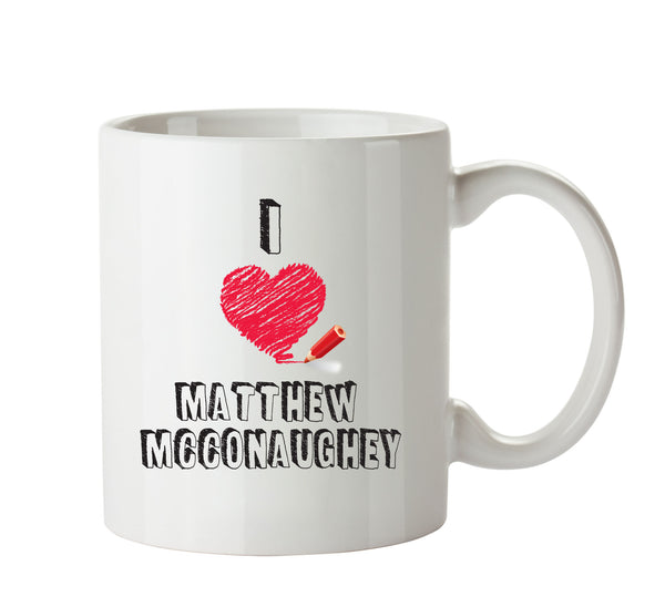 I Love Matthew Mcconaughey Celebrity Mug Office Mug – printed mug product image 1