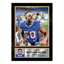 Matthew Milano 2 Limited Edition Football Signed Print - American Footballer