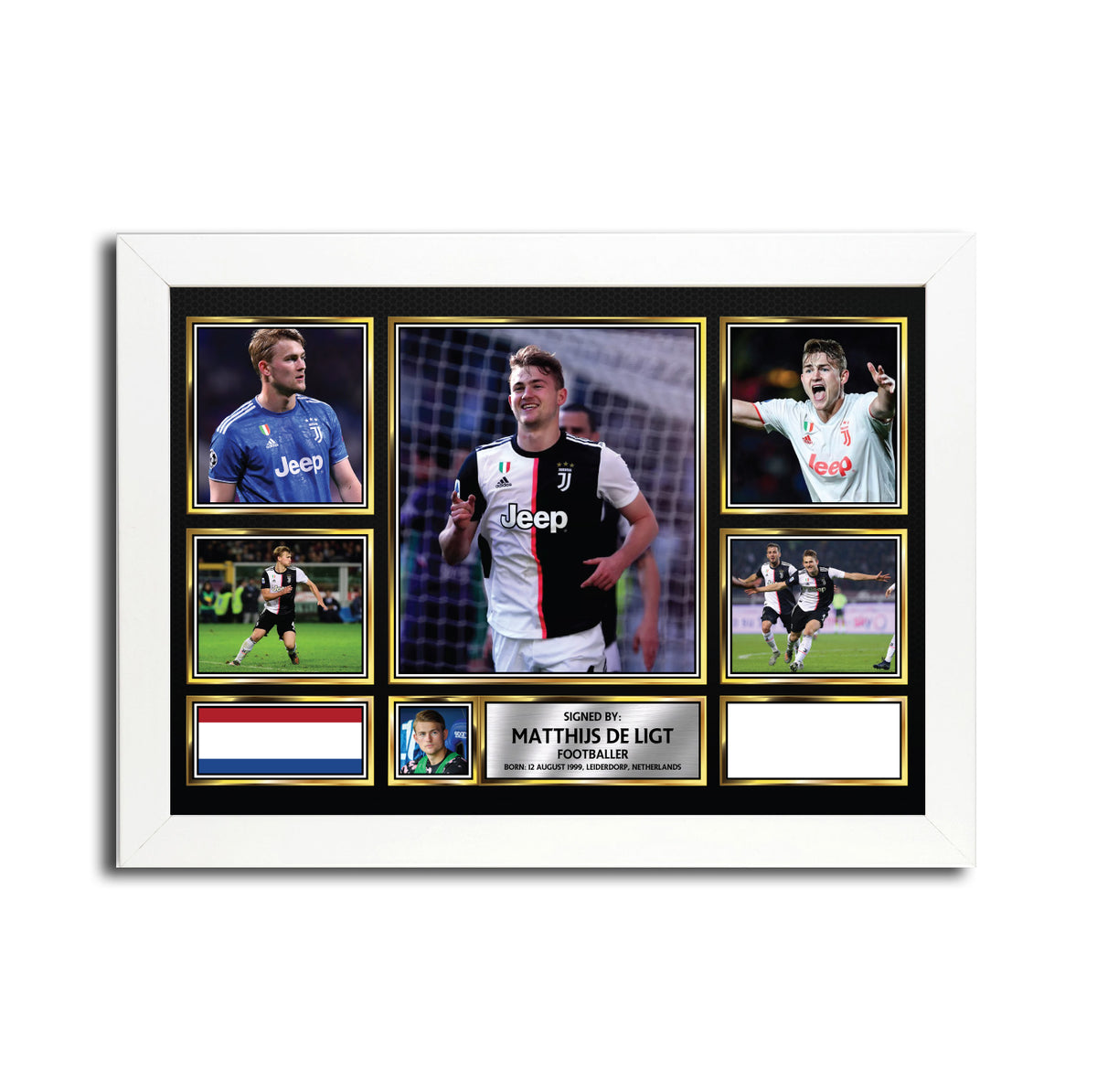 Matthijs de Ligt MC1679 – Black Frame Printed Signature Football Poster – Matthijs de Ligt MC1679