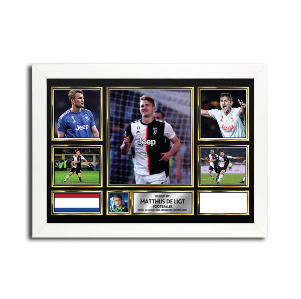 Matthijs de Ligt MC1679 – Black Frame Printed Signature Football Poster