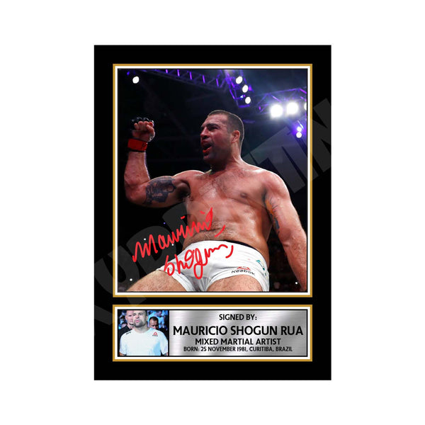 Mauricio Shogun Rua MMA Wrestler Printed Signature Print – MMA Wrestling