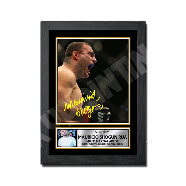 Mauricio Shogun Rua 2 MMA Wrestler Printed Signature Print – MMA Wrestling