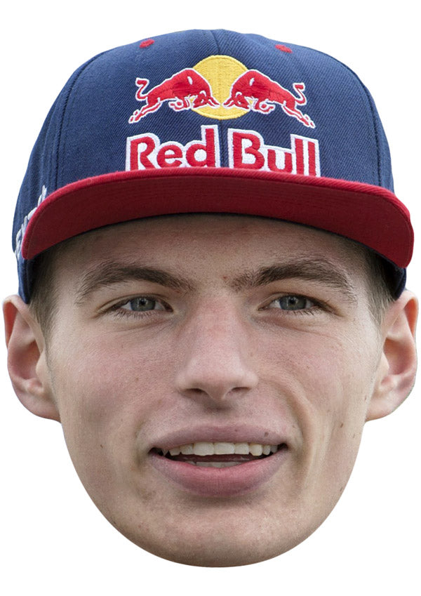 MAX VERSTAPPEN CAP JB - Formula 1 Driver Fancy Dress Cardboard Celebrity Party Face Mask