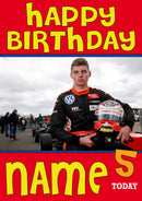 Personalised Max Verstappen F1 THEME INSPIRED PERSONALISED Kids Adult Birthday Card 2