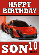 Personalised Maclaren P1 THEME INSPIRED Style PERSONALISED Kids Adult FUNNY Birthday Card