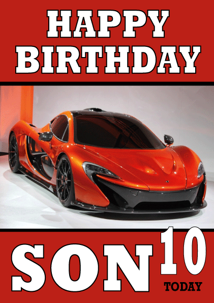 Personalised Maclaren P1 THEME INSPIRED Style PERSONALISED Kids Adult FUNNY Birthday Card