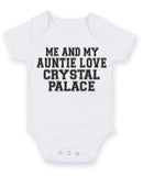 Me And My Auntie Love Crystal Palace TEXT STYLE Baby Grow Bodysuit