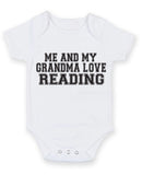 Me And My Grandma Love Reading TEXT STYLE Baby Grow Bodysuit