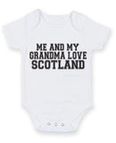 Me And My Grandma Love Scotland TEXT STYLE Baby Grow Bodysuit
