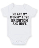 Me And My Mummy Love Brighton and hove TEXT STYLE Baby Grow Bodysuit
