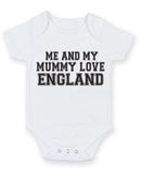 Me And My Mummy Love England TEXT STYLE Baby Grow Bodysuit