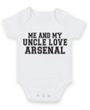 Me And My Uncle Love Arsenal TEXT STYLE Baby Grow Bodysuit