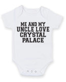 Me And My Uncle Love Crystal Palace TEXT STYLE Baby Grow Bodysuit