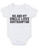 Me And My Uncle Love Southampton TEXT STYLE Baby Grow Bodysuit