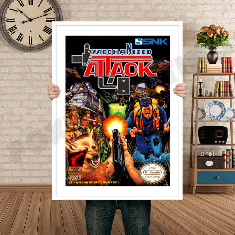 Mechanized Attack Retro GAME INSPIRED THEME Nintendo NES Gaming A4 A3 A2 Or A1 Poster Art 383