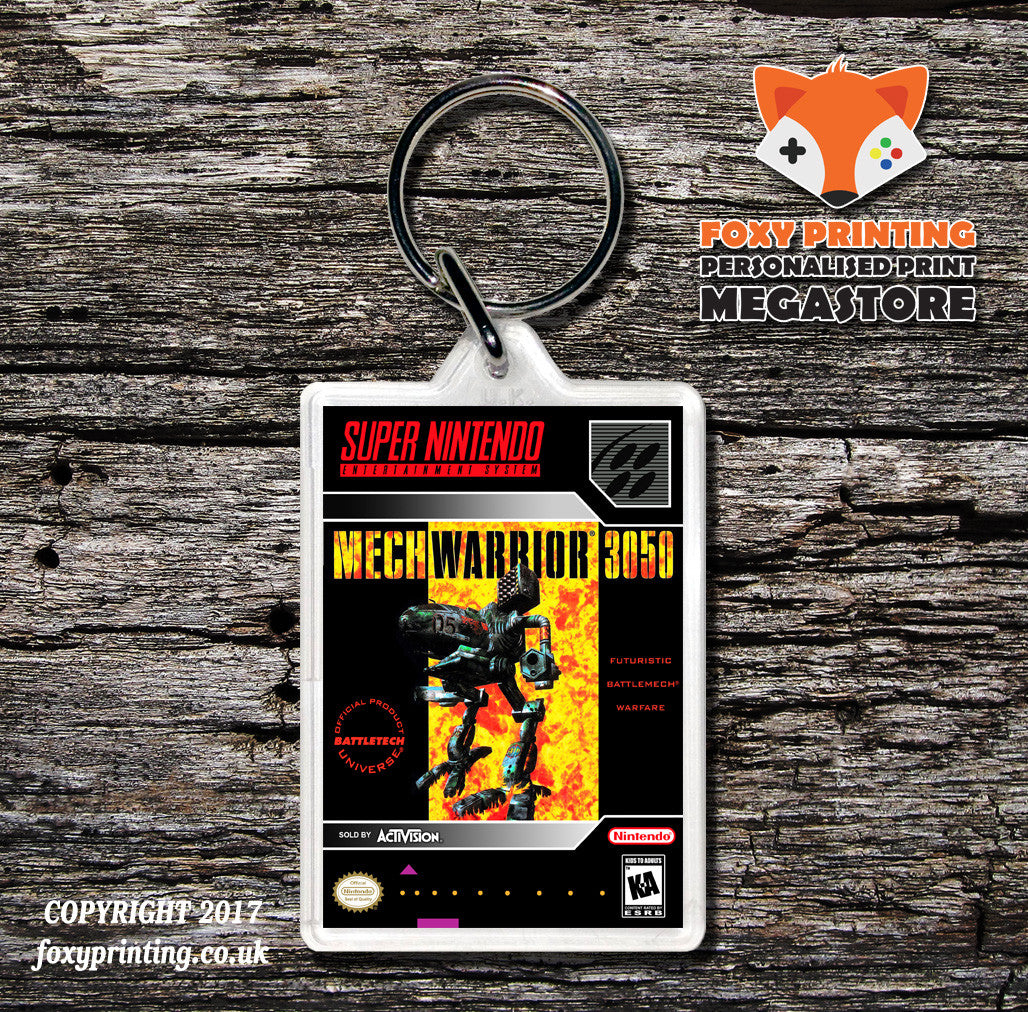 Mechwarrior 3050 Game Inspired Retro Gaming Keyring