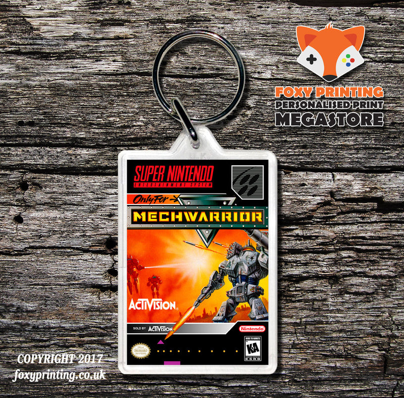 Mechwarrior Game Inspired Retro Gaming Keyring