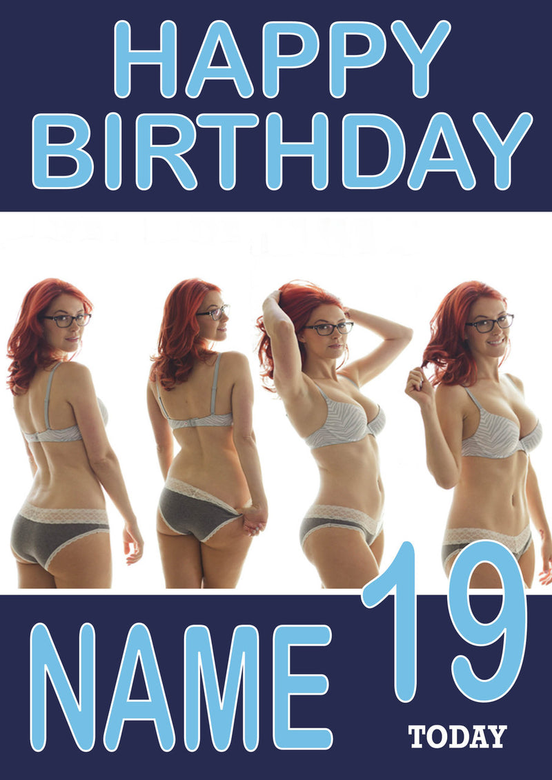 Personalised Meg Turney INSPIRED Adult RUDE Birthday Card