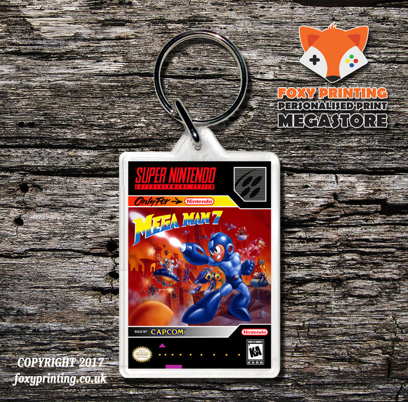 Mega Man 7 Game Inspired Retro Gaming Keyring