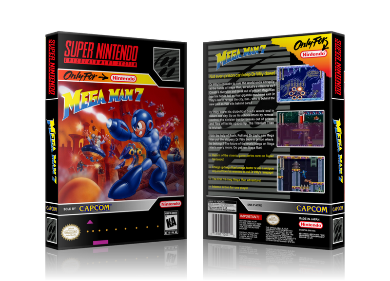 Mega Man 7 Replacement SNES REPLACEMENT Game Case Or Cover