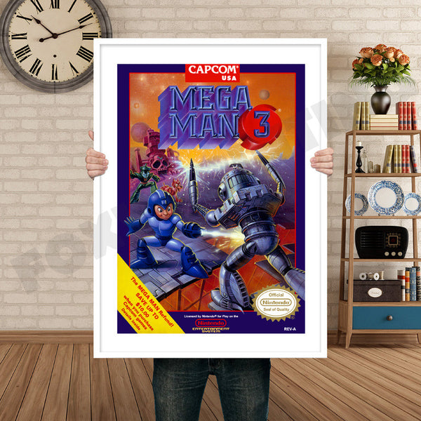 Mega Man 3 Retro Game Inspired Theme Nintendo NES Gaming
