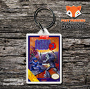 Mega Man 2 Retro NES Game Cover Art Gaming Keyring
