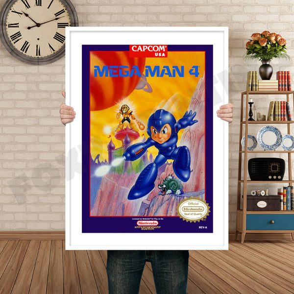 Mega Man 4 Retro Game Inspired Theme Nintendo NES Gaming
