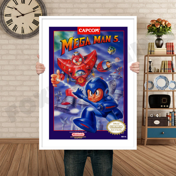 Mega Man 5 Retro Game Inspired Theme Nintendo NES Gaming