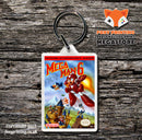 Mega Man 5 Retro NES Game Cover Art Gaming Keyring