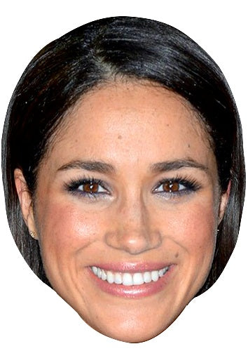 MEGAN MARKLE MASK M JB - Royal Fancy Dress Cardboard Celebrity Party Face Mask